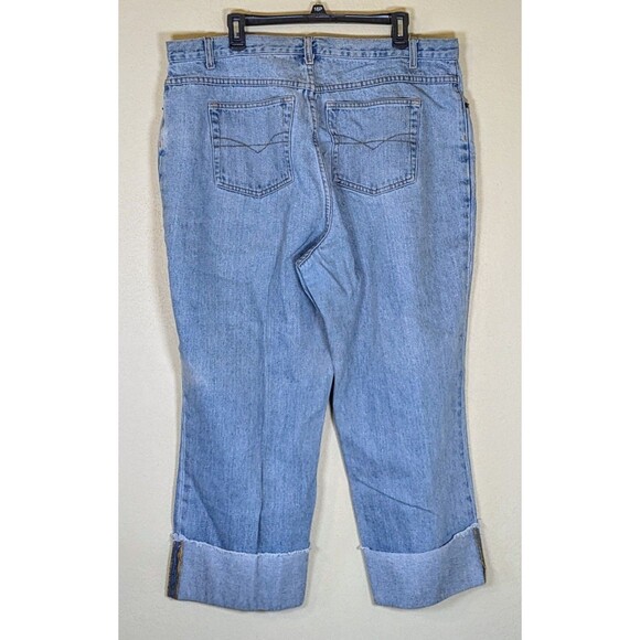 Carolina Blues/Carolina Colours Cuffed Denim Capris Womens Plus 20W - Picture 2 of 9